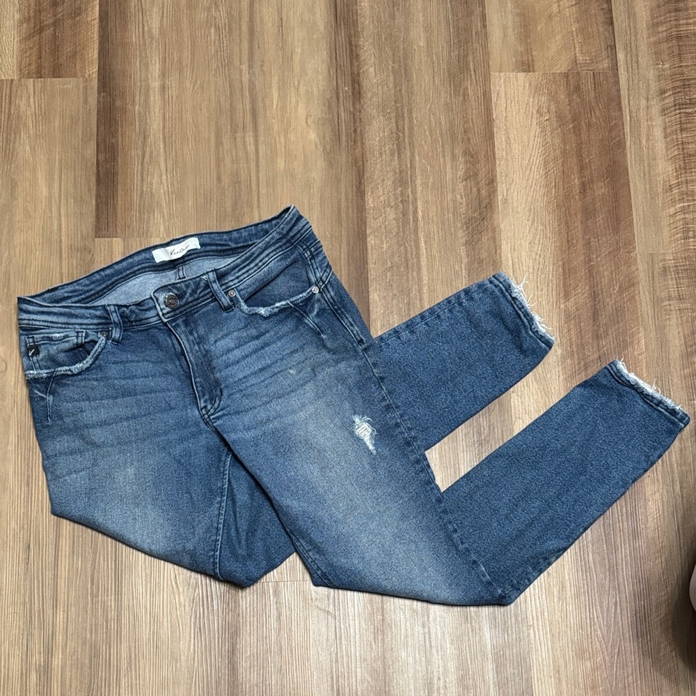 KanCan Women's Ankle Jeans - Medium Blue